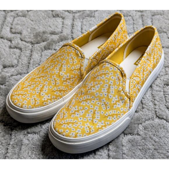 Keds Shoes - Keds Floral Double Decker Sneakers WOMENS SIZE 9.5 Yellow Slip On Shoes WF65058